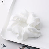 Fashion Silk Women Scrunchie Solid Color Elastic Hair Ties For Women