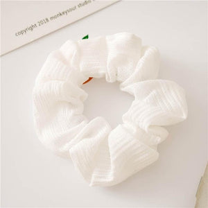 Fashion Silk Women Scrunchie Solid Color Elastic Hair Ties For Women