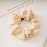 Fashion Silk Women Scrunchie Solid Color Elastic Hair Ties For Women