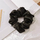 Fashion Silk Women Scrunchie Solid Color Elastic Hair Ties For Women