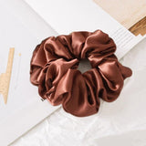 Fashion Silk Women Scrunchie Solid Color Elastic Hair Ties For Women