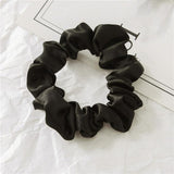 Fashion Silk Women Scrunchie Solid Color Elastic Hair Ties For Women