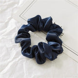 Fashion Silk Women Scrunchie Solid Color Elastic Hair Ties For Women