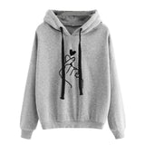 Women Sweatshirt And Hoody Ladies Hooded Love Printed Casual Pullovers Girls