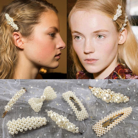 1PC Korean Fashion Pearl Hair Clips for Women Girls