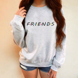 Womens Letters FRIENDS Print Long Sleeve Hoodie Sweatshirt Ladies 2019