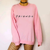 Womens Letters FRIENDS Print Long Sleeve Hoodie Sweatshirt Ladies 2019