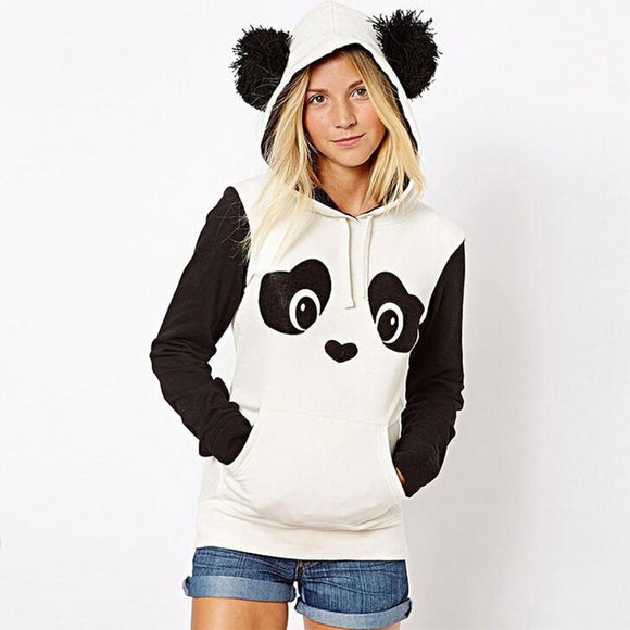 Cute Panda Hoodies Autumn Sweatshirt Women Pullover