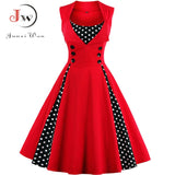 Vintage Dress 50s 60s Rockabilly Dot Swing Pin Up Summer