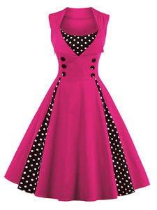 Vintage Dress 50s 60s Rockabilly Dot Swing Pin Up Summer