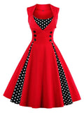 Vintage Dress 50s 60s Rockabilly Dot Swing Pin Up Summer