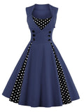 Vintage Dress 50s 60s Rockabilly Dot Swing Pin Up Summer